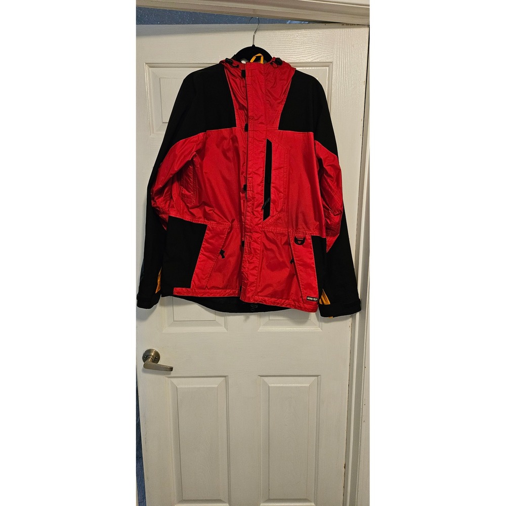 Alpine Design Gore-Tex Mountain Parka Jacket Mens Large Red Black Yellow 91478D